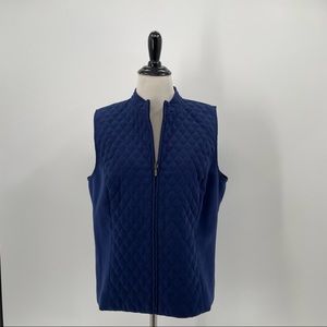 JM Collection Petite Woman’s Blue Vest